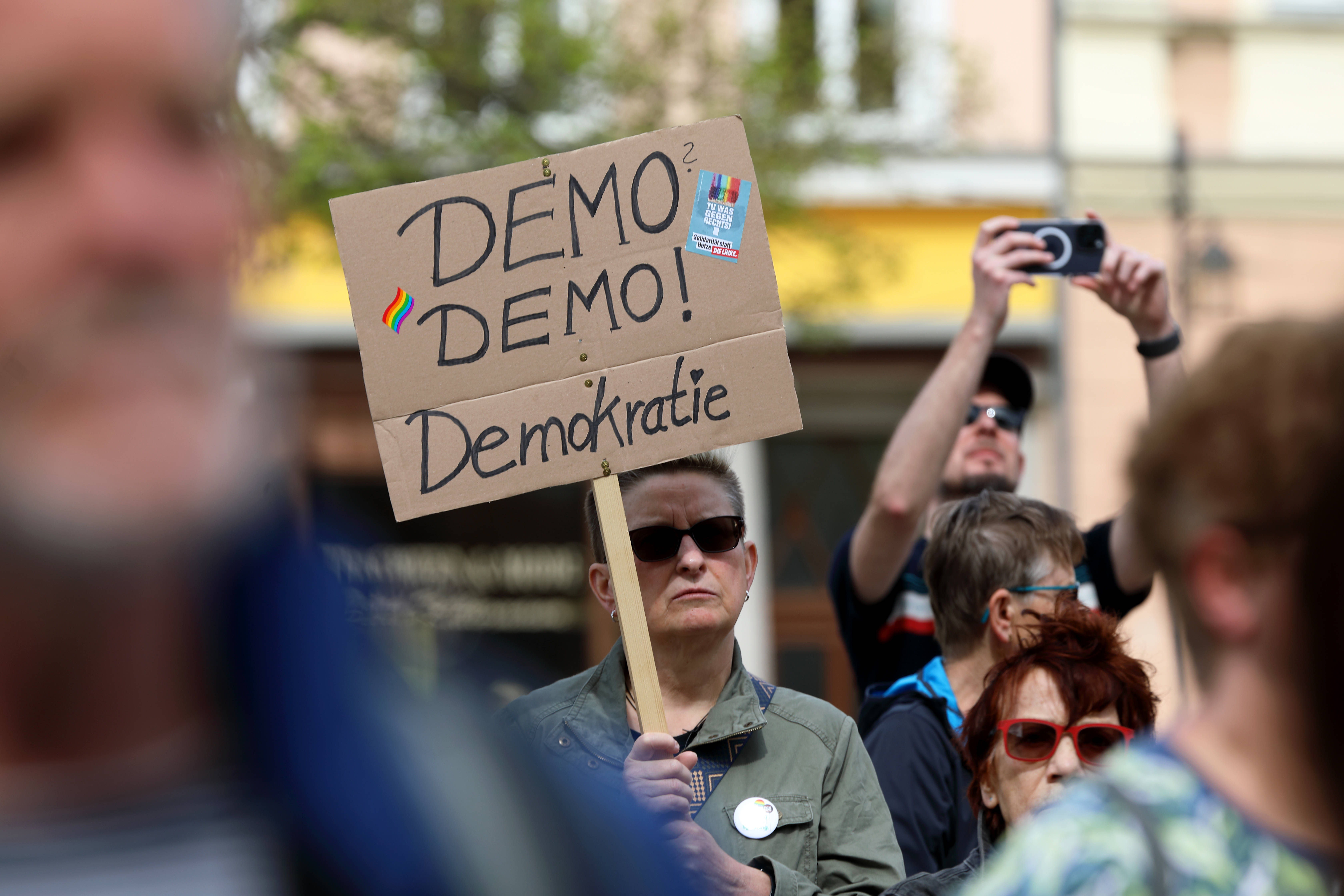 Demonstration gegen Rechtsextremismus in Thüringen