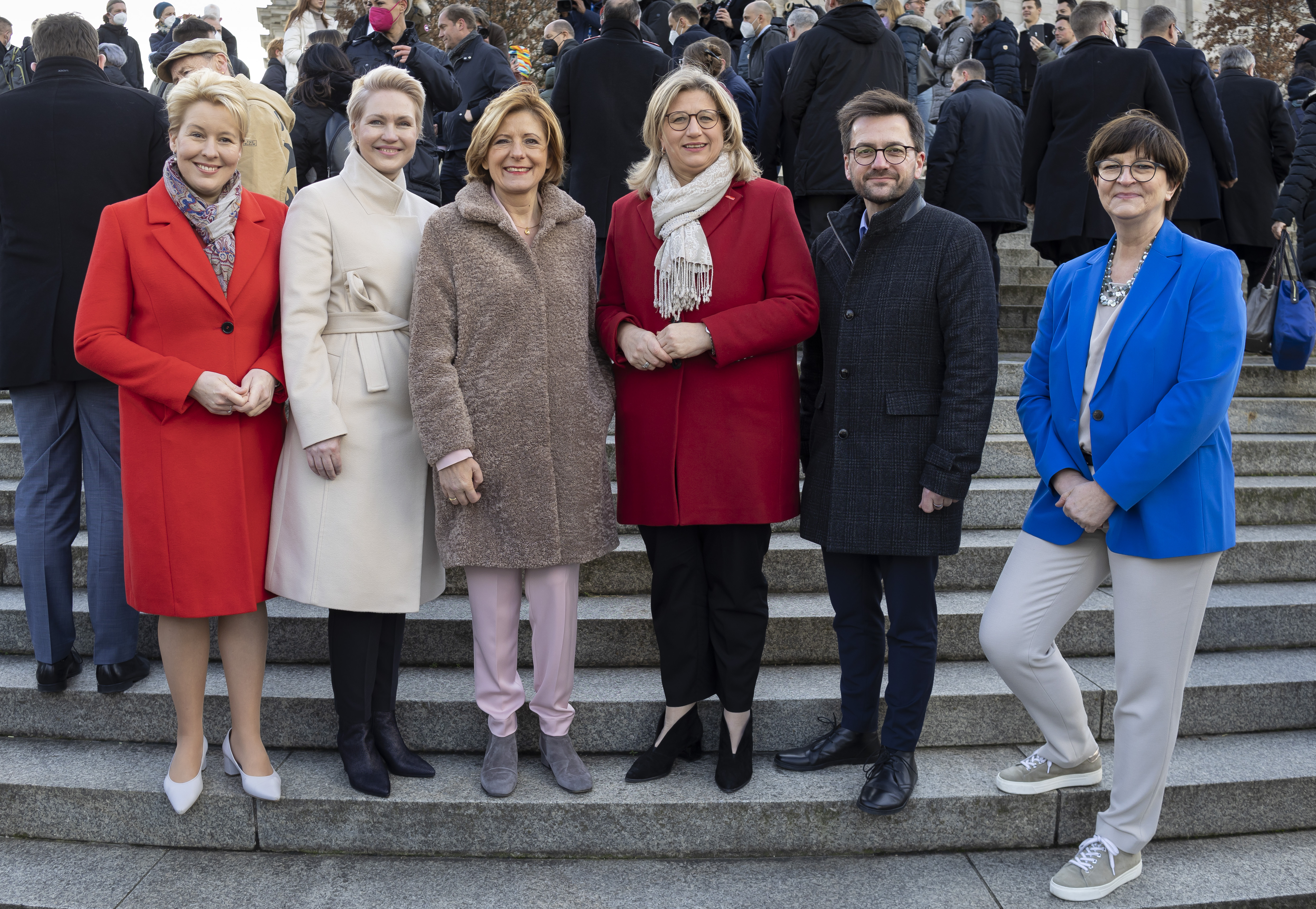 Künftig vier SPD-Länderchefinnen (v.l.): Franziska Giffey, Manuela Schwesig, Malu Dreyer und Anke Rehlinger.