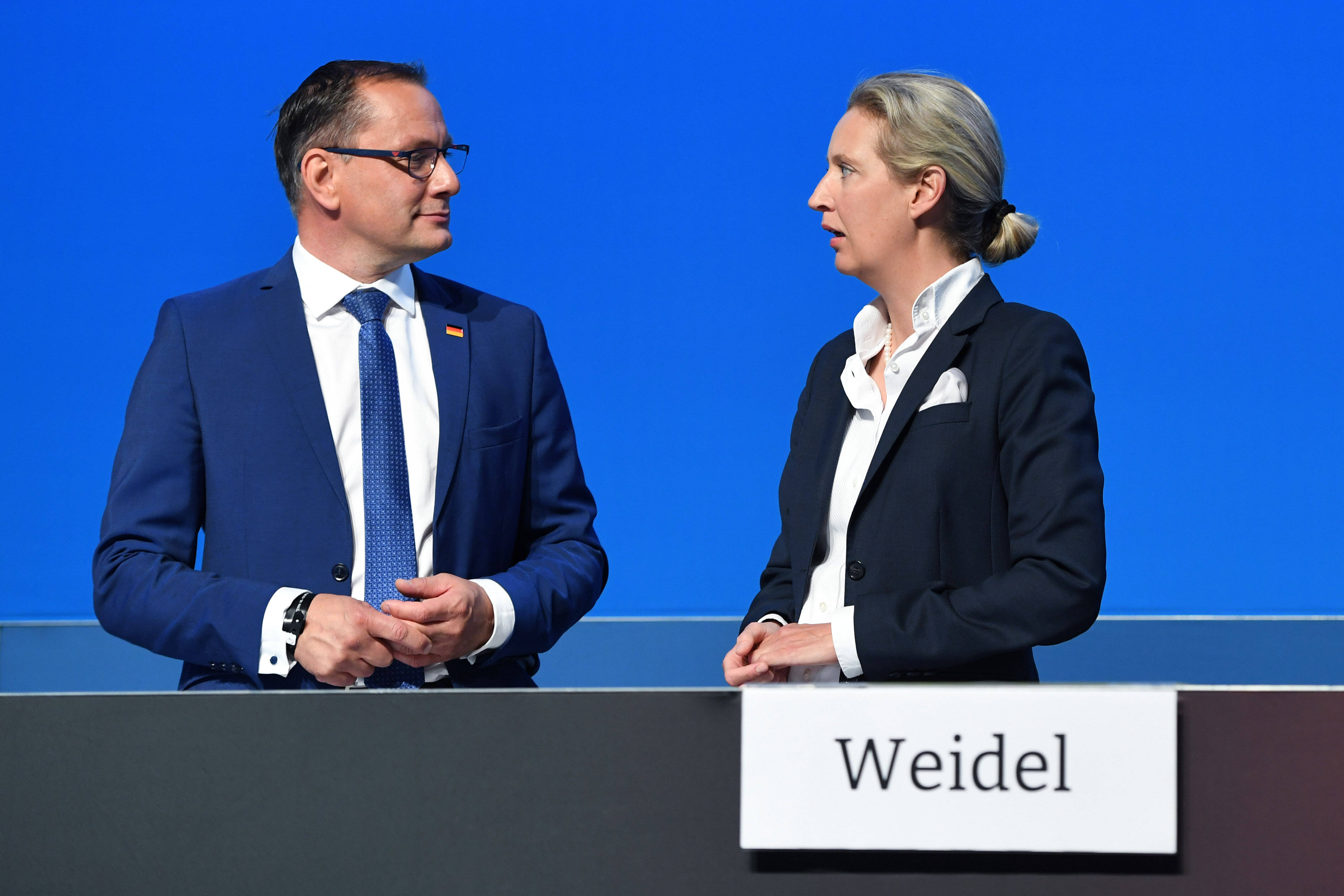 Neue Bundesspitze Chrupalla und Weidel: Beide stehen für einen nach rechts hin offenen Kurs der AfD.
